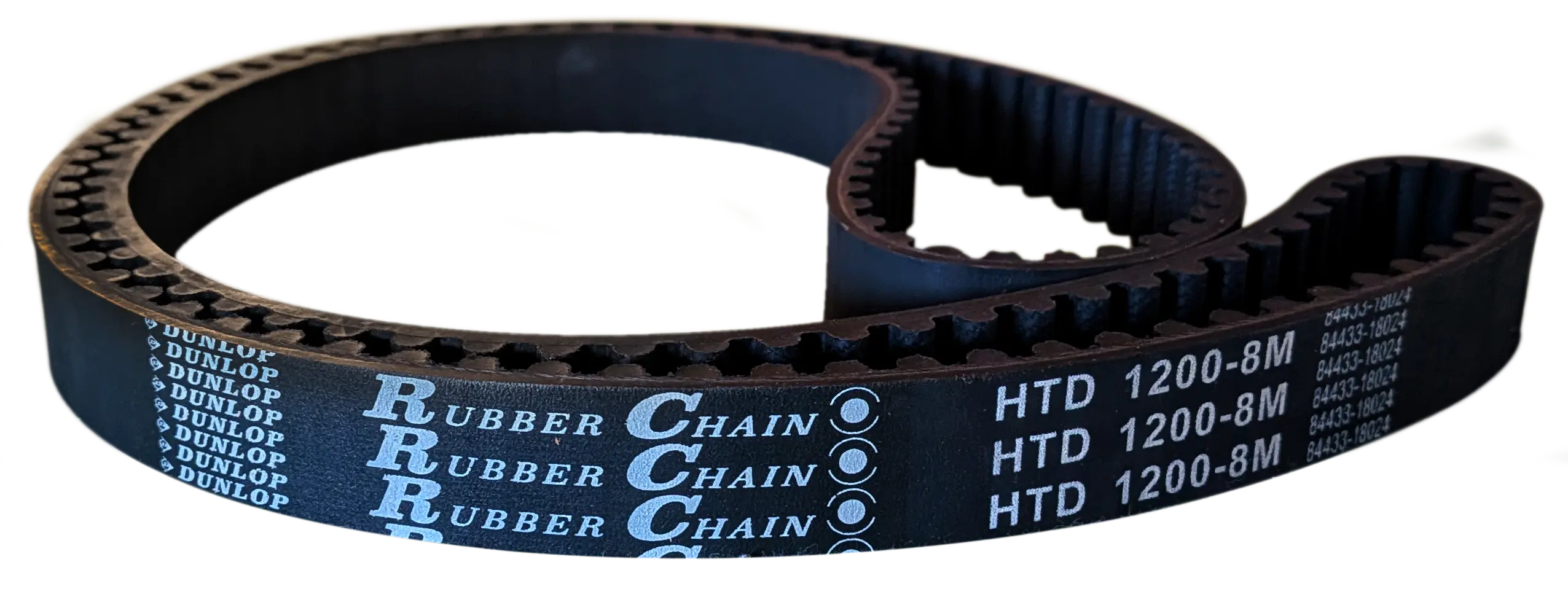 Ein metrischer Zahnriemen von dunlop Produktcode HTD 1200-8M